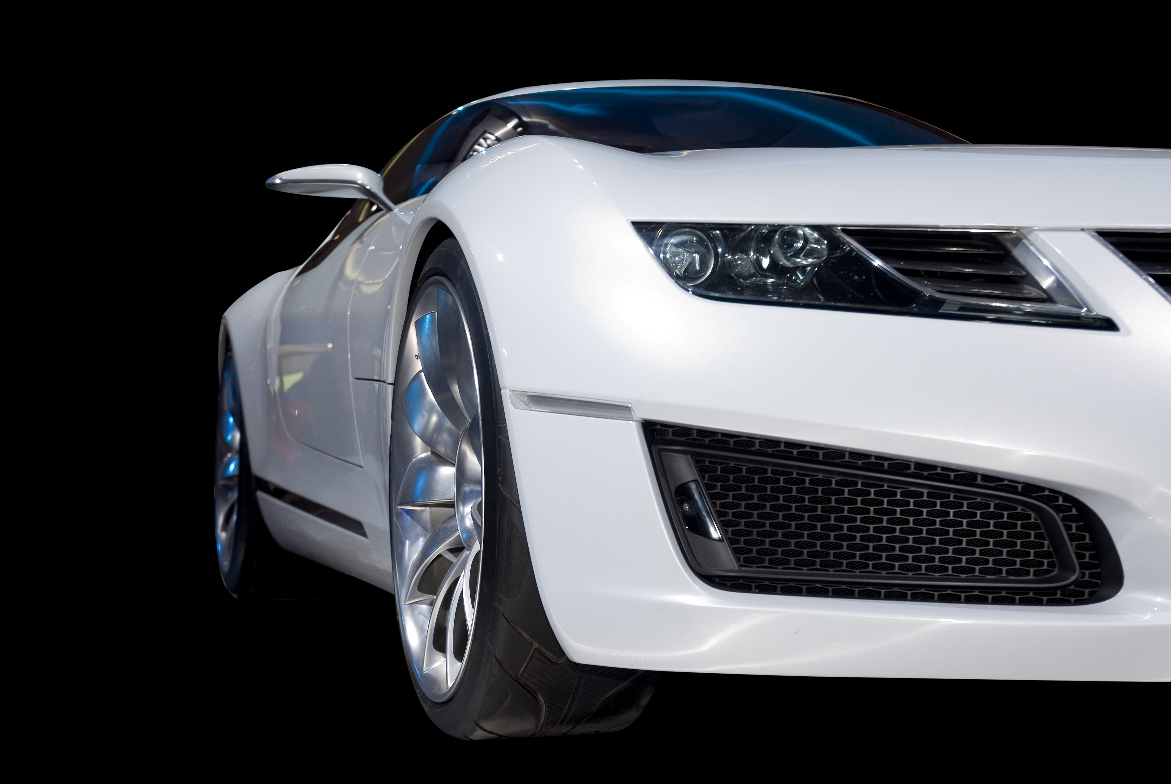 White Luxury Sports Car